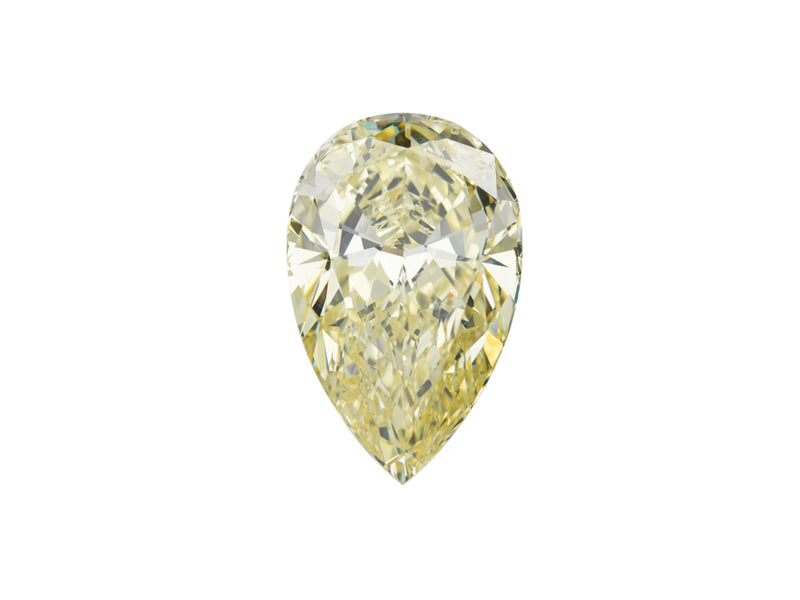 Fancy yellow diamond teardrop pear 