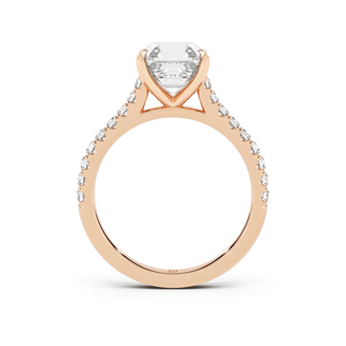 Embrace Engagement Ring with Diamond Band