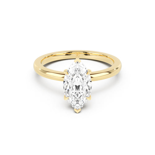 Ava Engagement Ring with Plain Band