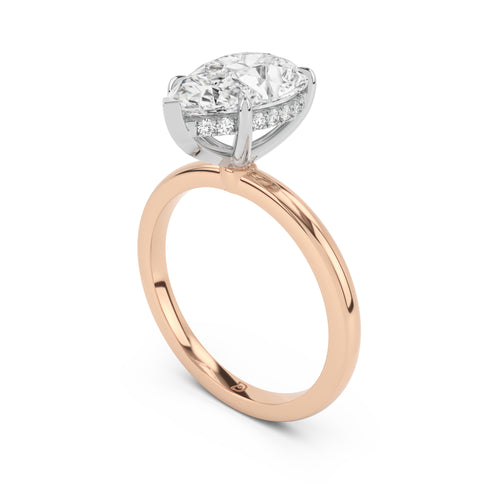 Ava Engagement Ring with Plain Band