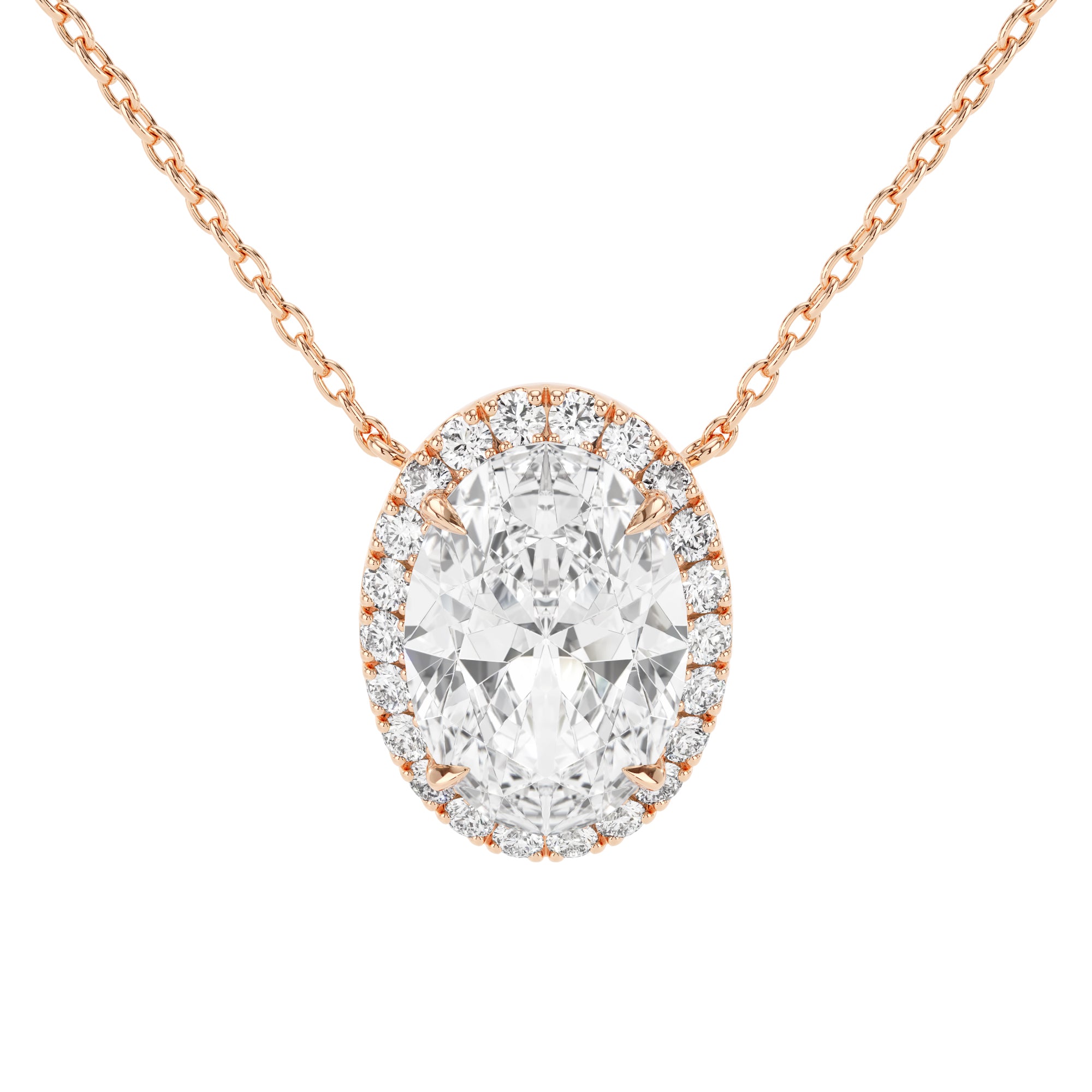Halo top diamond pendant