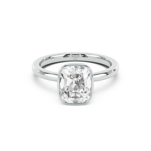 Eloise Antique Cut Cushion Bezel Solitaire