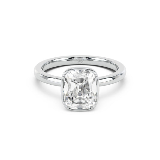 Eloise Antique Cut Cushion Bezel Solitaire