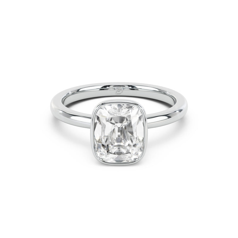 Eloise Antique Cut Cushion Bezel Solitaire