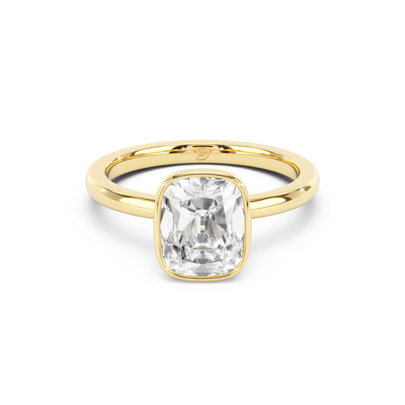 Eloise Antique Cut Cushion Bezel Solitaire