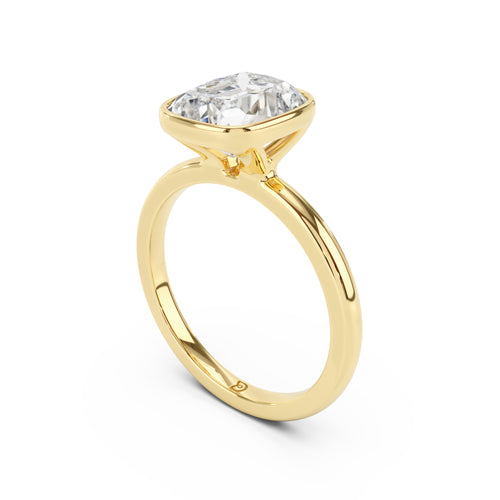 Eloise Antique Cut Cushion Bezel Solitaire