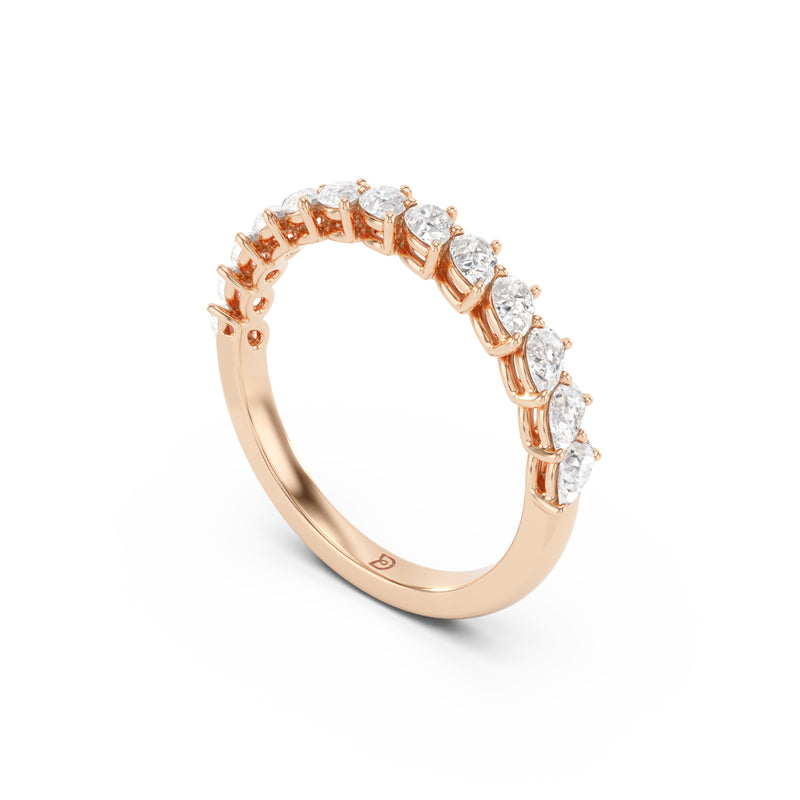 Paros Pear Diamond Band - Halfway
