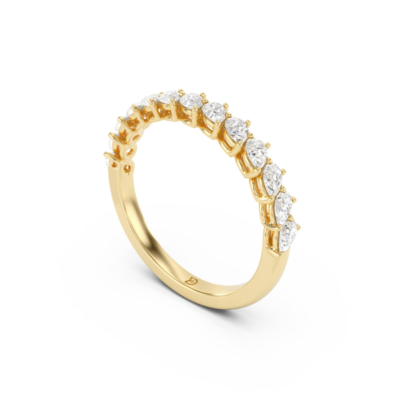 Paros Pear Diamond Band - Halfway