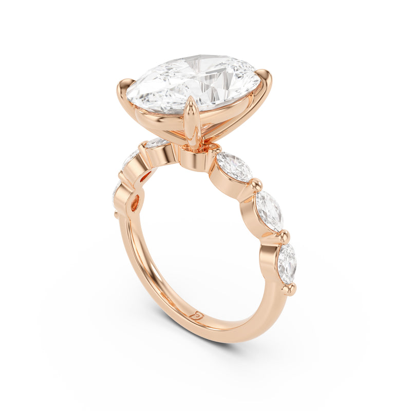 Aria Oval Solitaire Marquise Ring