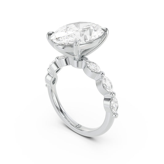 Aria Oval Solitaire Marquise Ring