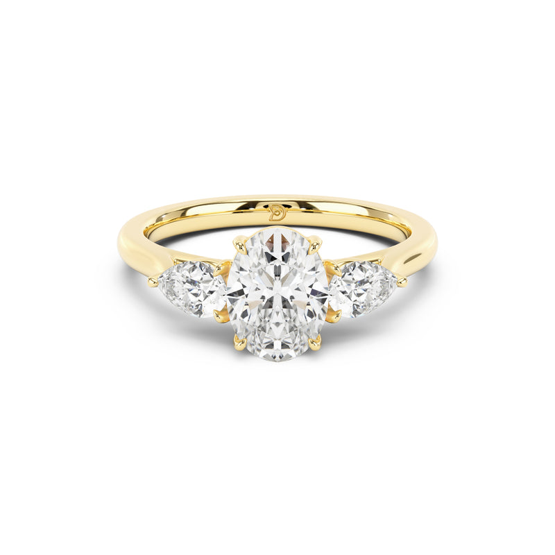Sophia Oval and Pear Trilogy Ring
