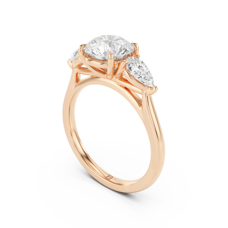 Sophia Oval and Pear Trilogy Ring