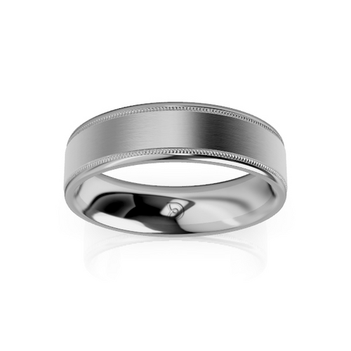 thumbnail image 2 of Elma Jewellery Titanium Diamond Engagement Ring – 5mm Or 7mm Band, 0.02ct Round Diamond, Wedding Band, Choose Your Width 2 of 2