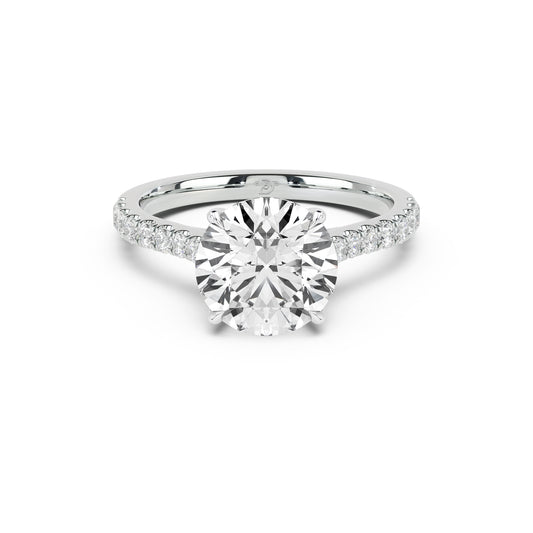 Embrace Engagement Ring with Diamond Band