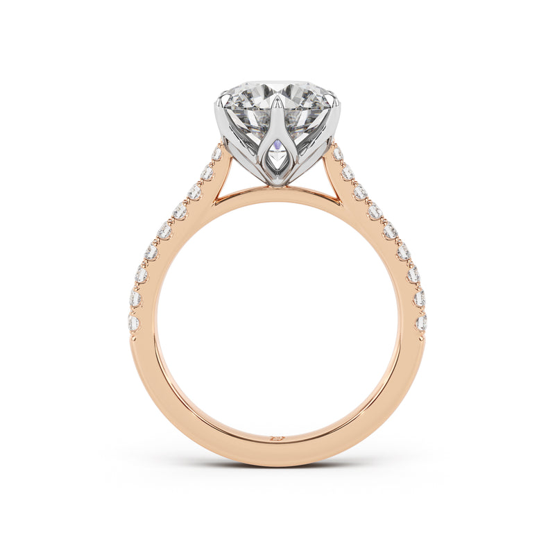 Florence Engagement Ring with Diamond Band