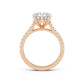 Florence Engagement Ring with Diamond Band