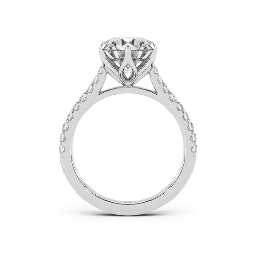 Florence Engagement Ring with Diamond Band