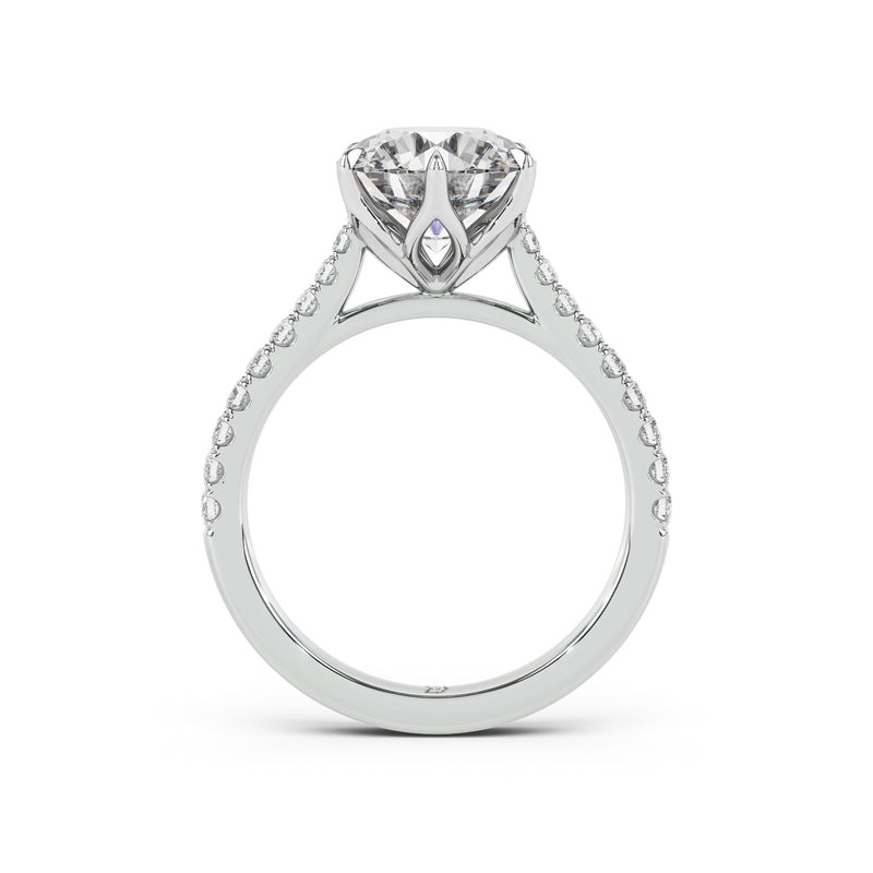 Florence Engagement Ring with Diamond Band