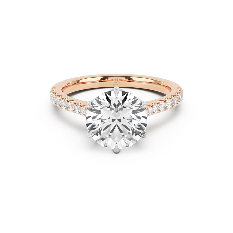 Florence Engagement Ring with Diamond Band
