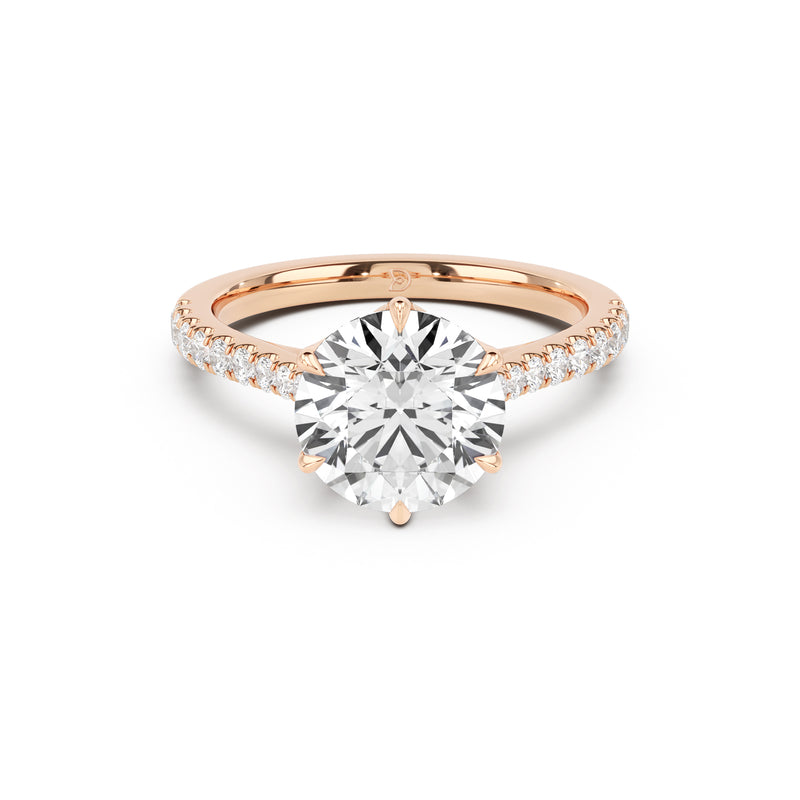 Florence Engagement Ring with Diamond Band