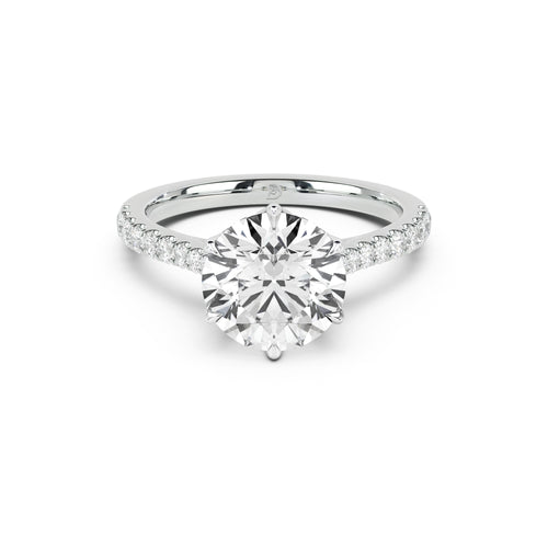 Florence Engagement Ring with Diamond Band