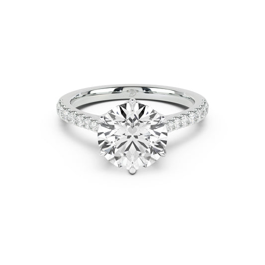 Florence Engagement Ring with Diamond Band