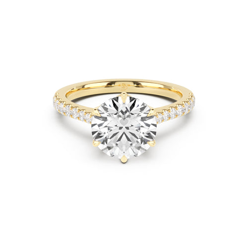 Florence Engagement Ring with Diamond Band