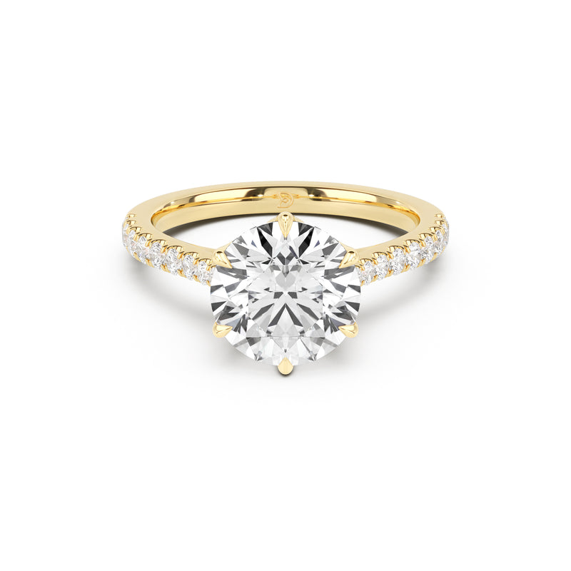 Florence Engagement Ring with Diamond Band