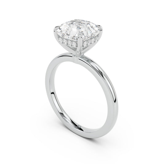 Ava Engagement Ring with Hidden Halo