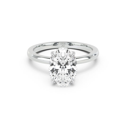 Ava Engagement Ring with Hidden Halo