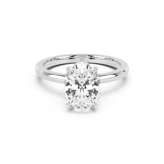 Ava Engagement Ring with Plain Band