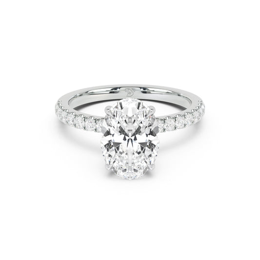 Ava Engagement Ring with Diamond Band