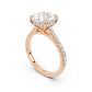 Notre Engagement Ring with Diamond Band