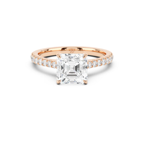 Notre Engagement Ring with Diamond Band