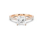 Notre Engagement Ring with Diamond Band