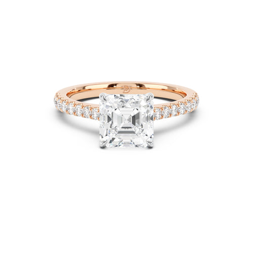 Notre Engagement Ring with Diamond Band