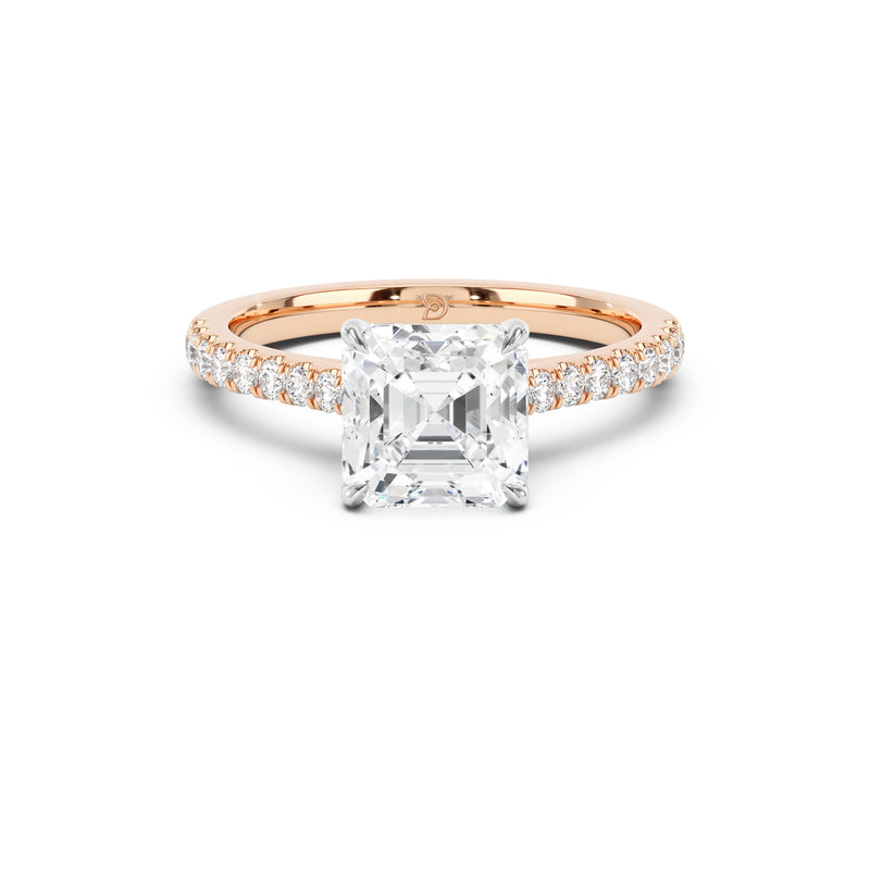 Notre Engagement Ring with Diamond Band