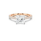 Notre Engagement Ring with Diamond Band