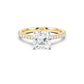 Notre Engagement Ring with Diamond Band