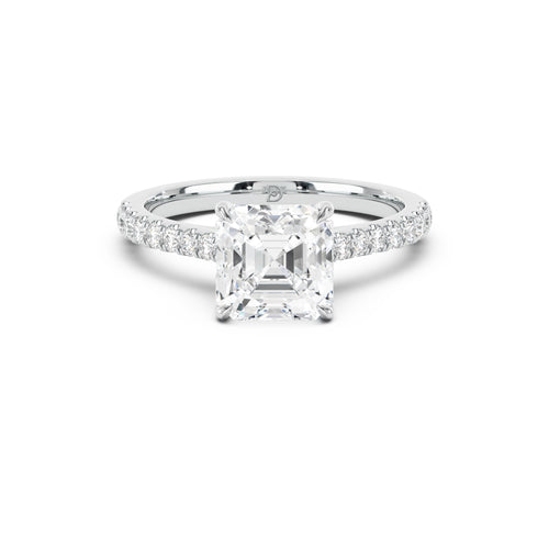 Notre Engagement Ring with Diamond Band