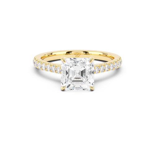 Notre Engagement Ring with Diamond Band