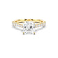 Notre Engagement Ring with Diamond Band