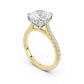 Notre Engagement Ring with Diamond Band