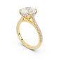 Notre Engagement Ring with Diamond Band