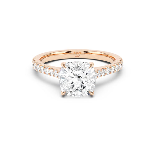 Notre Engagement Ring with Diamond Band