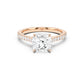 Notre Engagement Ring with Diamond Band
