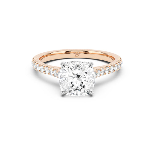 Notre Engagement Ring with Diamond Band