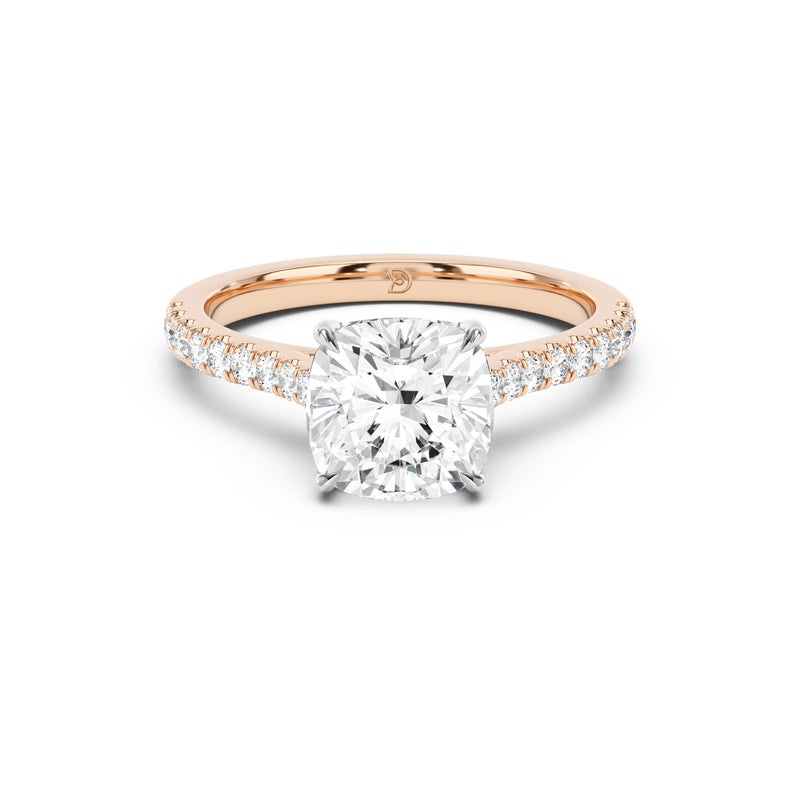 Notre Engagement Ring with Diamond Band