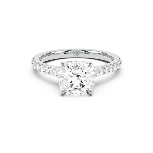 Notre Engagement Ring with Diamond Band