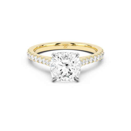 Notre Engagement Ring with Diamond Band